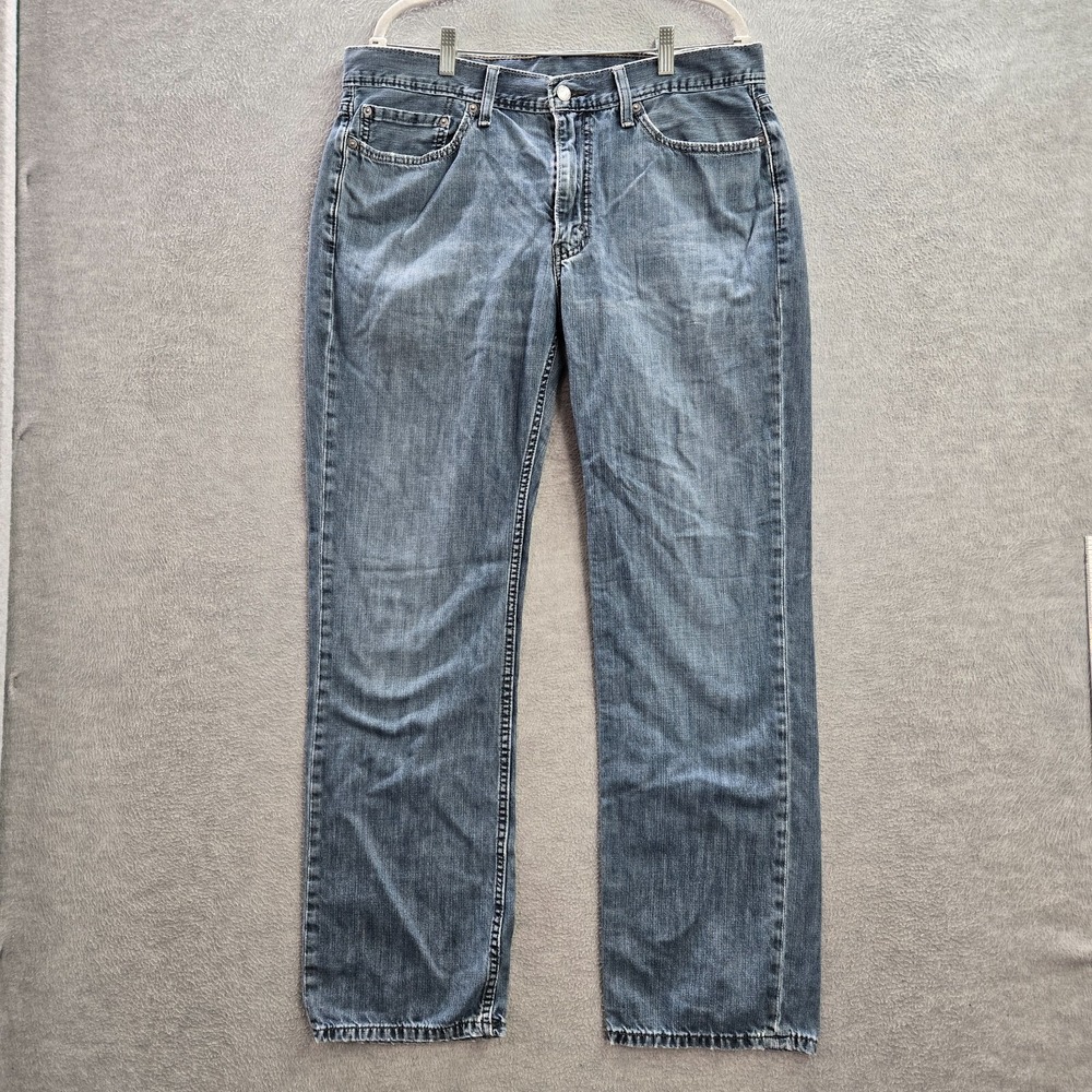Levi's 514 Men Jeans 36x32 Blue Denim Straight Leg‎ Mid Rise